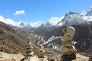 The view of dengboche trek