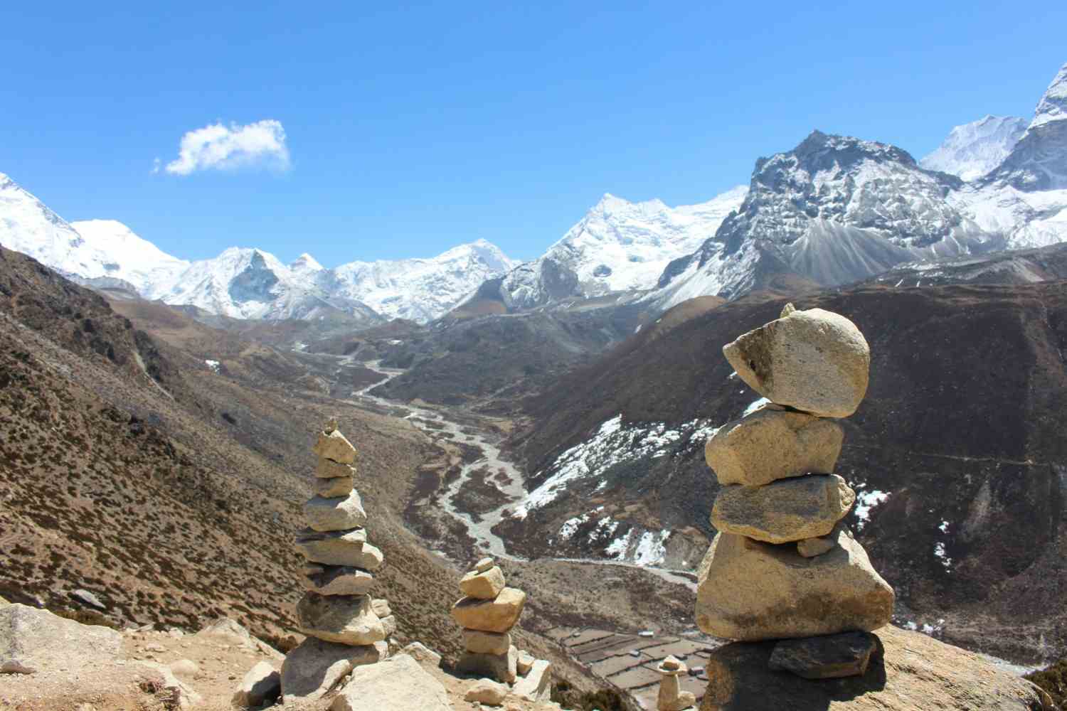 The view of dengboche trek